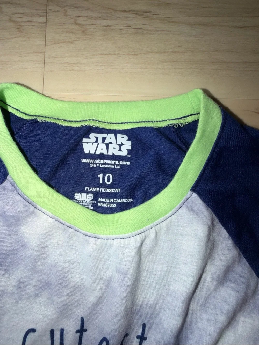 Star Wars Grogu Navy & Green Kids Pajama Set with stuffed animal